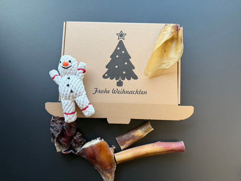 Friellas Weihnachtsbox mit Hundespielzeug